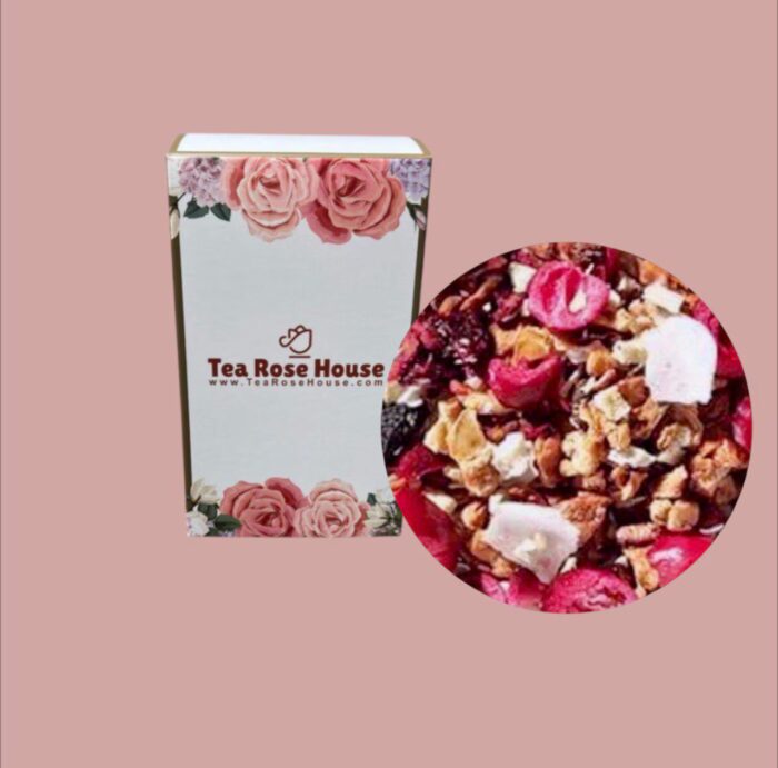 Cherry Kiwi Coconut Iced Tea – Fruity Herbal Loose Leaf – Caffeine-Free Tropical Summer Blend – Refreshing Cold Brew