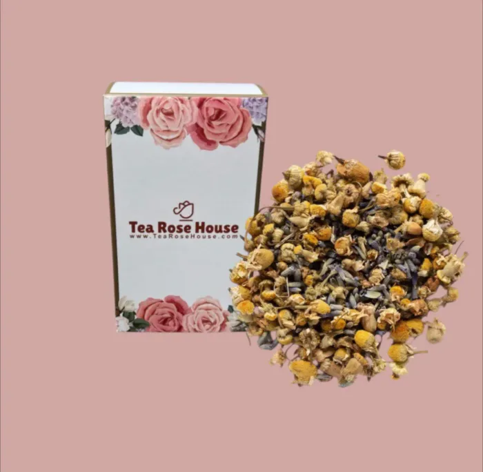 Chamomile Lavender Herbal Tea – Calming Caffeine-Free Loose Leaf – Floral Bedtime Blend for Relaxation & Sleep”
