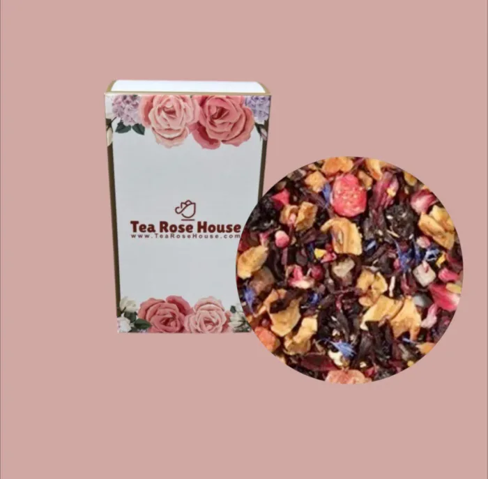 Strawberry Mango Fruit Tea – Caffeine-Free Herbal Blend | Refreshing Iced or Hot Fruit Tea