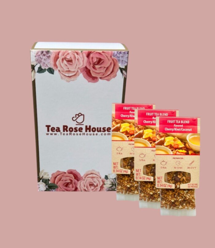 Cherry Kiwi Coconut Iced Tea – 10 Herbal Tea Bags | Tropical, Caffeine-Free, Fruity Blend